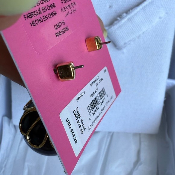 Kate Spade Black and Gold Earrings - Picture 7 of 7